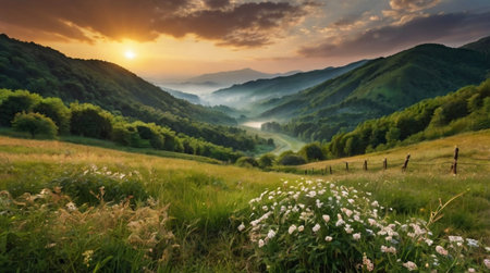 Beautiful summer landscape in the Carpathian mountains. Ukraine, Europe.
