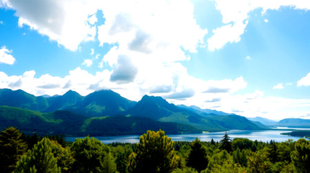 Beautiful landscape of Lake Wakatipu, Queenstown, New Zealand