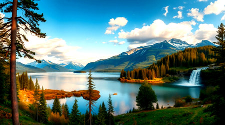 Scenic view of Lake Louise in Banff National Park, Alberta, Canada