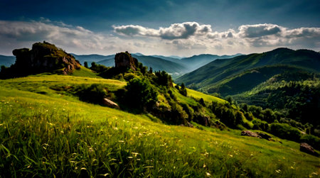 Beautiful summer landscape in the mountains. Ukraine, Carpathians