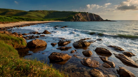 Cape Stolbchaty in the Crimea. Ukraine.の写真素材