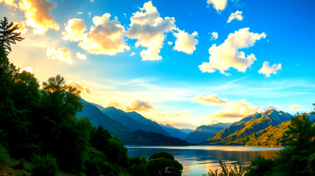 Sunset at Lake Wakatipu, Queenstown, New Zealand