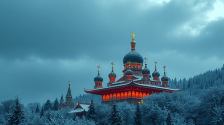 Temple of the Intercession of the Most Holy Theotokos in Moscow, Russiaの写真素材