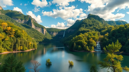 Panoramic view of a national park in Croatia