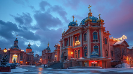 Russia, Kazan, Tatarstan, Kazan Cathedral of the Kazan Icon of the Mother of Godの写真素材