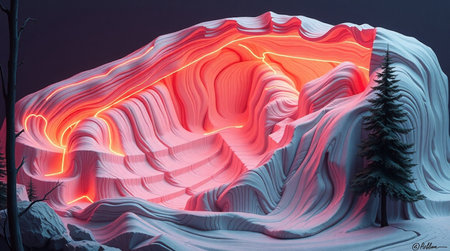 Zion National Park in Utah, United States of America. 3d rendering