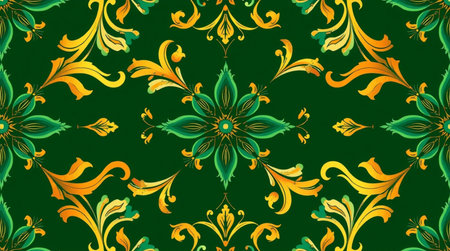 Seamless pattern with decorative elements in the style of Baroqueの写真素材