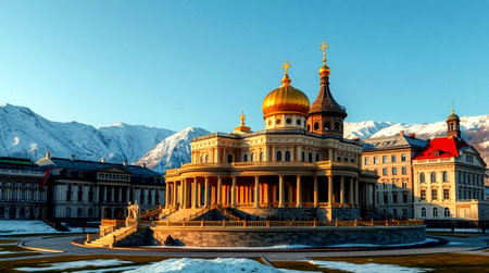St. Isaac's Cathedral in the city of St. Petersburg, Russiaの写真素材