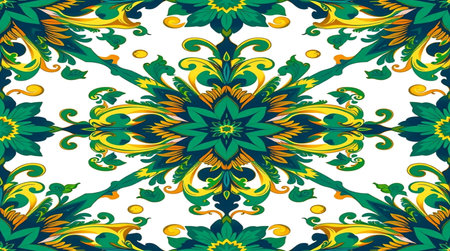Seamless pattern in the style of Baroque. Vector illustration