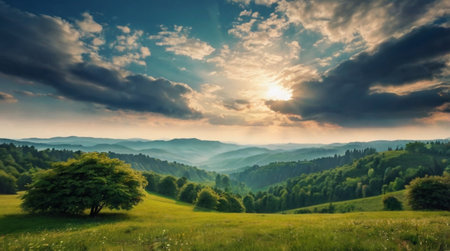 Beautiful summer landscape in the Carpathian mountains. Ukraine, Europe.