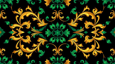 Seamless pattern in the form of a baroque ornament