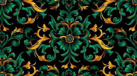Seamless floral pattern in baroque style. Vector illustration.の写真素材