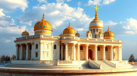 Cathedral of Christ the Saviour in Moscow, Russiaの写真素材