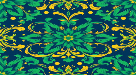 Vector damask seamless pattern element. Elegant luxury texture for wallpapers, backgrounds and page...