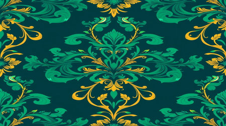 Seamless damask pattern. Vector illustration for your design.