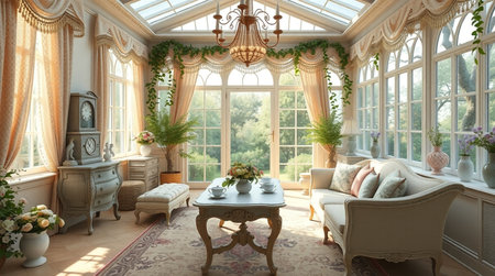 Luxury living room interior with large window. 3d renderの写真素材