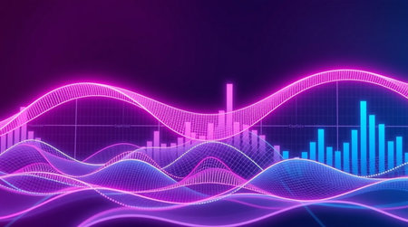 3d rendering of abstract digital sound wave background. Sound wave concept