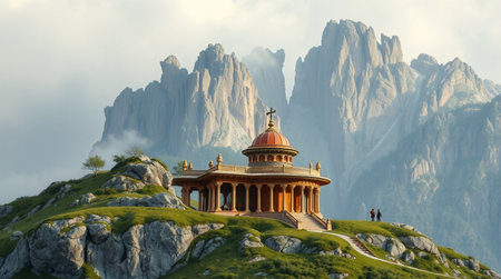 View of Dolomites mountainsの写真素材