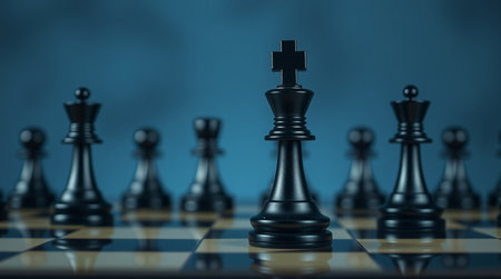 Chess board game concept of business ideas and competition and strategy ideasの写真素材