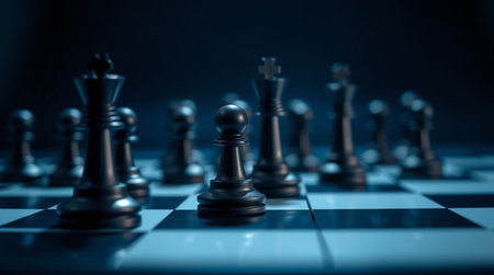 Chess board game concept of business ideas and competition and strategy ideasの写真素材