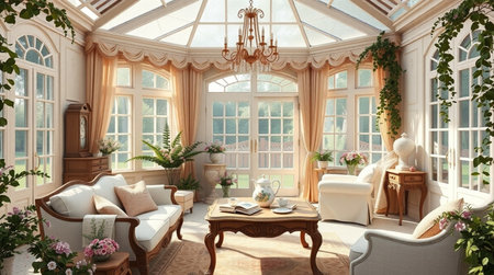 Interior of the living room in a classic style. 3d render