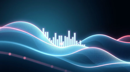 abstract digital equalizer technology sound wave illustration background new quality universal...