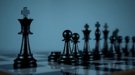 Chess board game concept of business ideas and competition and strategy ideasの写真素材