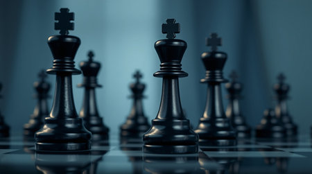 Chess board game concept of business ideas and competition and strategy ideasの写真素材