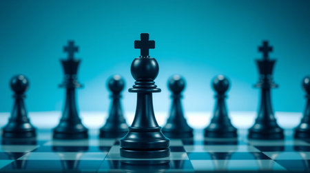 Chess board game concept of business ideas and competition and strategy ideasの写真素材