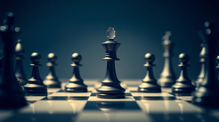 Chess board game concept of business ideas and competition and strategy ideasの写真素材