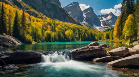 Beautiful mountain lake