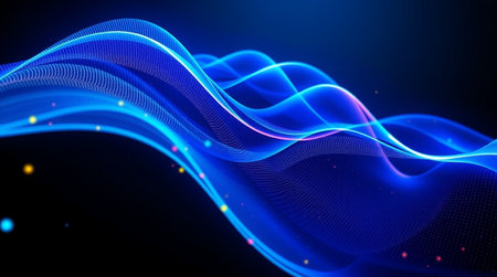 abstract blue wave background. 3d render, 3d illustration