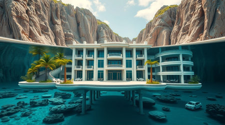 3D CG rendering of Modern Building. 3D CG rendering.の写真素材