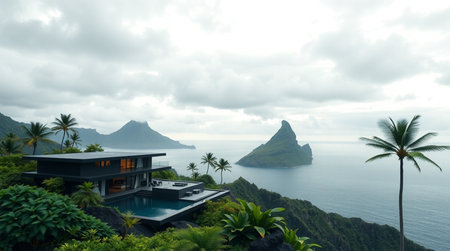 Beautiful villa on the top of the mountain with sea view