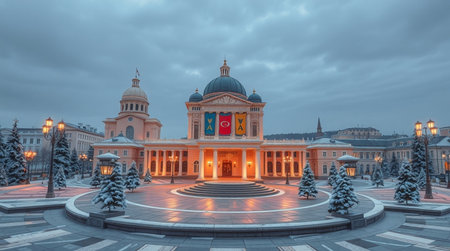 Parliament Building in Bucharest, Romania.の写真素材