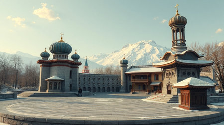 Tsaritsyno Monastery in Moscow, Russiaの写真素材