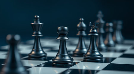 Chess board game concept of business ideas and competition and strategy ideasの写真素材