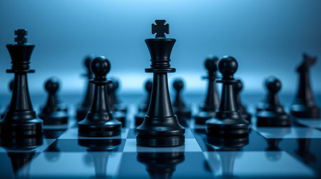 Chess board game concept of business ideas and competition and strategy ideasの写真素材