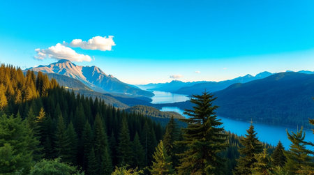 Lake Louise in Banff National Park, Alberta, Canada. Beautiful autumn landscape.