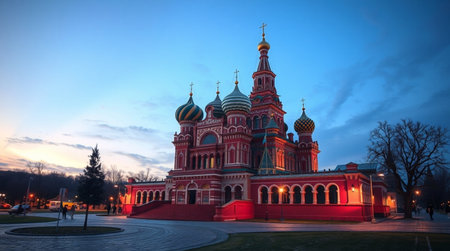 Cathedral of St. Basil the Blessed in Moscow, Russia.の写真素材