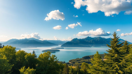 Panoramic view of Lake Wakatipu, Queenstown, New Zealand