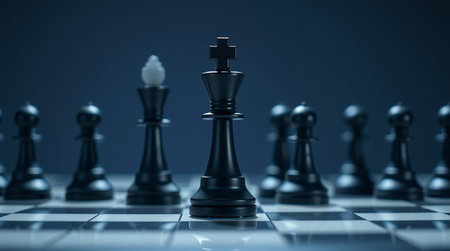 Chess board game concept of business ideas and competition and strategy ideasの写真素材