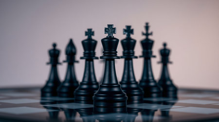 Chess game concept of business ideas and competition and strategy ideas.の写真素材