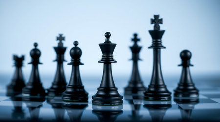 Chess board game concept of business ideas and competition and strategy ideasの写真素材