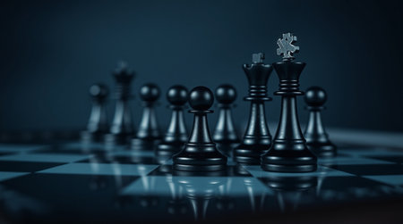 Chess board game concept business ideas and competition and strategy ideas.の写真素材