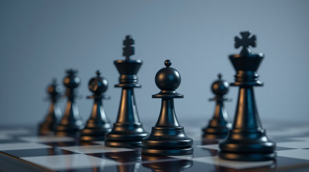 Chess board game concept of business ideas and competition and strategy ideas