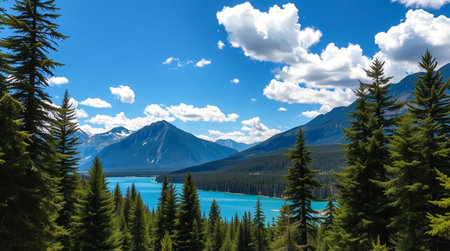 Lake Louise, Banff National Park, Alberta, Canada. Panoramic viewの写真素材