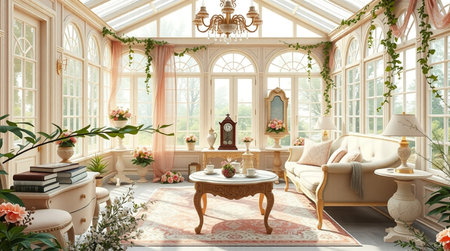 Interior of the living room in classic style. 3d renderの写真素材