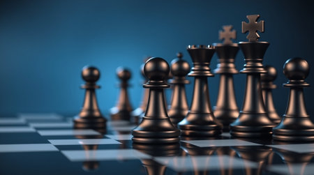 Chess board game concept of business ideas and competition and strategy ideasの写真素材