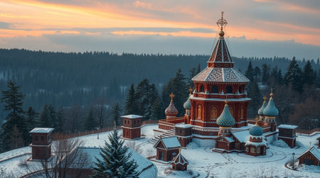 Church of the Intercession of the Holy Virgin on the Nerl River in winter, Russiaの写真素材